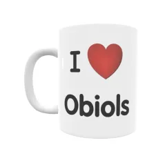 Taza - I ❤ Obiols Regalo original y funcional. Taza personalizada de tu localidad.