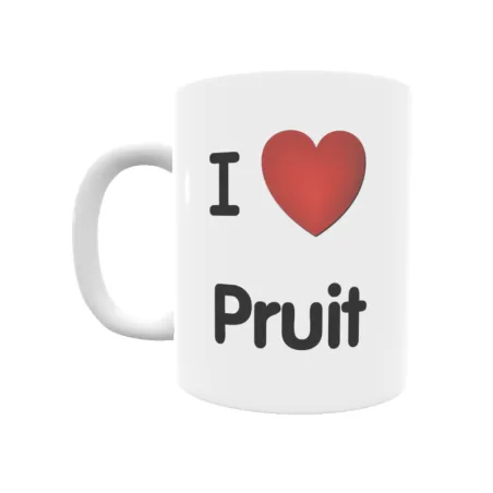 Taza - I ❤ Pruit Regalo original y funcional. Taza personalizada de tu localidad.