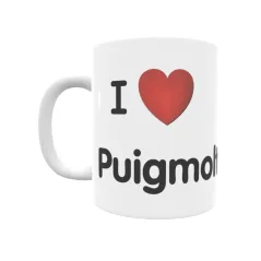 Taza - I ❤ Puigmoltó Regalo original y funcional. Taza personalizada de tu localidad.