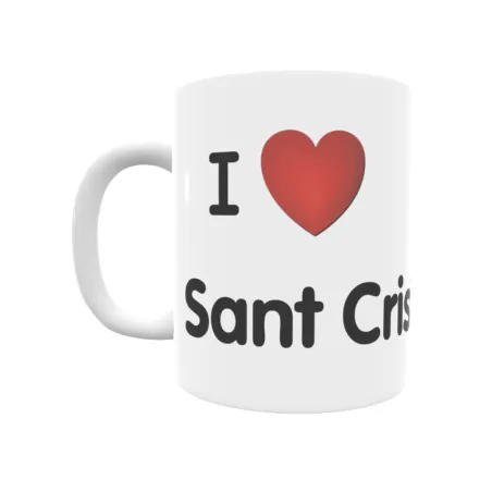 Taza - I ❤ Sant Cristòfol Regalo original y funcional. Taza personalizada de tu localidad.