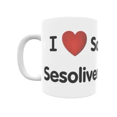 Taza - I ❤ Sant Jaume Sesoliveres Regalo original y funcional. Taza personalizada de tu localidad.