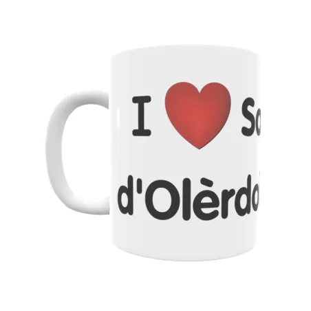 Taza - I ❤ Sant Miquel d'Olèrdola Regalo original y funcional. Taza personalizada de tu localidad.