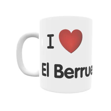 Taza - I ❤ El Berrueco Regalo original y funcional. Taza personalizada de tu localidad.