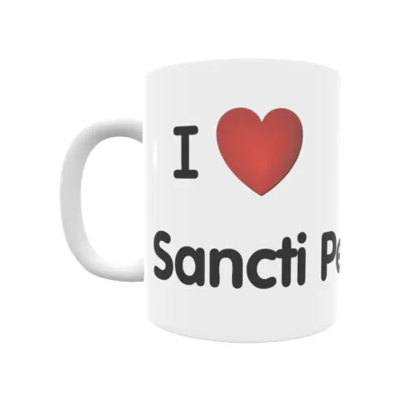 Taza - I ❤ Sancti Petri Regalo original y funcional. Taza personalizada de tu localidad.