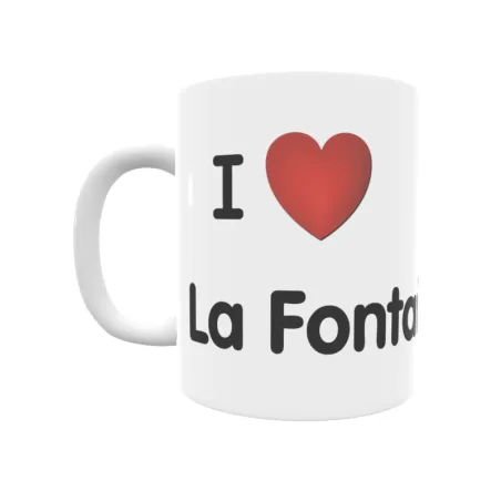 Taza - I ❤ La Fontañera Regalo original y funcional. Taza personalizada de tu localidad.