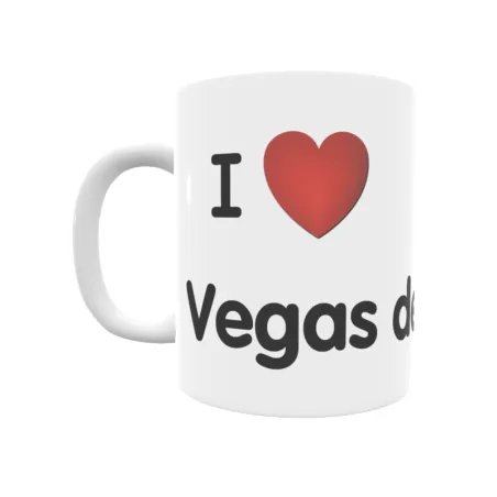 Taza - I ❤ Vegas de Coria Regalo original y funcional. Taza personalizada de tu localidad.