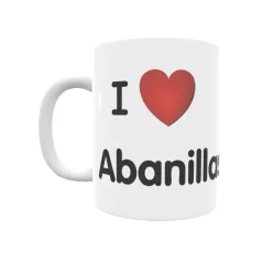 Taza - I ❤ Abanillas Regalo original y funcional. Taza personalizada de tu localidad.