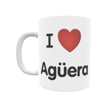 Taza - I ❤ Agüera Regalo original y funcional. Taza personalizada de tu localidad.