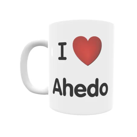 Taza - I ❤ Ahedo Regalo original y funcional. Taza personalizada de tu localidad.