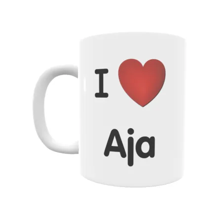 Taza - I ❤ Aja Regalo original y funcional. Taza personalizada de tu localidad.