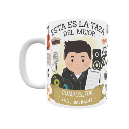 Taza personalizada con tu dedicatoria para EL mejor COMPOSITOR