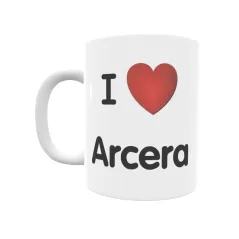 Taza - I ❤ Arcera Regalo original y funcional. Taza personalizada de tu localidad.