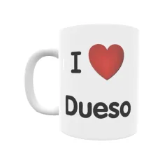 Taza - I ❤ Dueso Regalo original y funcional. Taza personalizada de tu localidad.