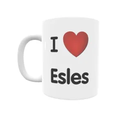 Taza - I ❤ Esles Regalo original y funcional. Taza personalizada de tu localidad.