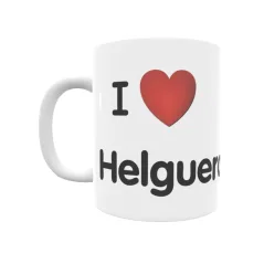 Taza - I ❤ Helguera Regalo original y funcional. Taza personalizada de tu localidad.