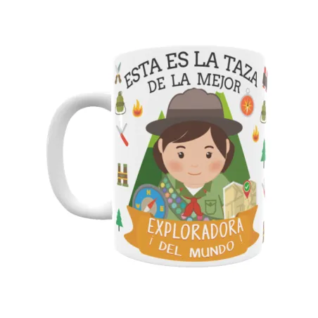 Taza personalizada con tu dedicatoria para LA mejor EXPLORADORA