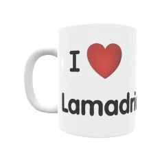 Taza - I ❤ Lamadrid Regalo original y funcional. Taza personalizada de tu localidad.