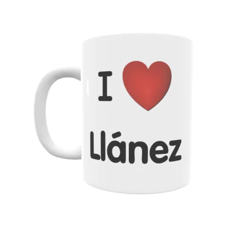 Taza - I ❤ Llánez Regalo original y funcional. Taza personalizada de tu localidad.