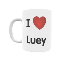 Taza - I ❤ Luey Regalo original y funcional. Taza personalizada de tu localidad.