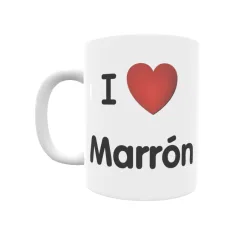 Taza - I ❤ Marrón Regalo original y funcional. Taza personalizada de tu localidad.