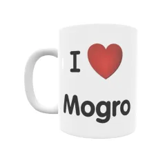 Taza - I ❤ Mogro Regalo original y funcional. Taza personalizada de tu localidad.