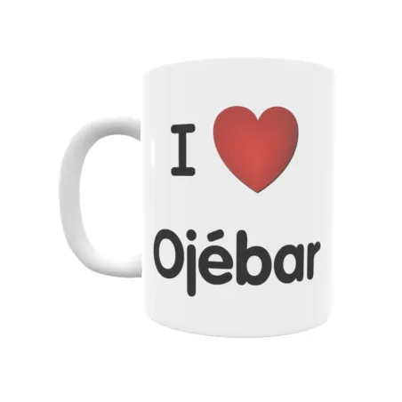 Taza - I ❤ Ojébar Regalo original y funcional. Taza personalizada de tu localidad.