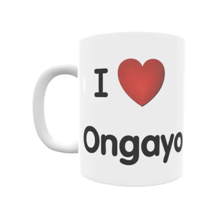 Taza - I ❤ Ongayo Regalo original y funcional. Taza personalizada de tu localidad.