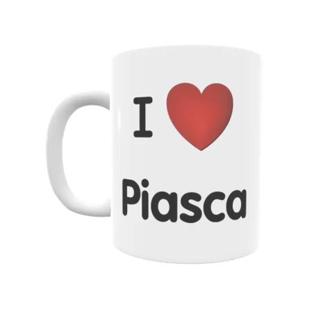 Taza - I ❤ Piasca Regalo original y funcional. Taza personalizada de tu localidad.