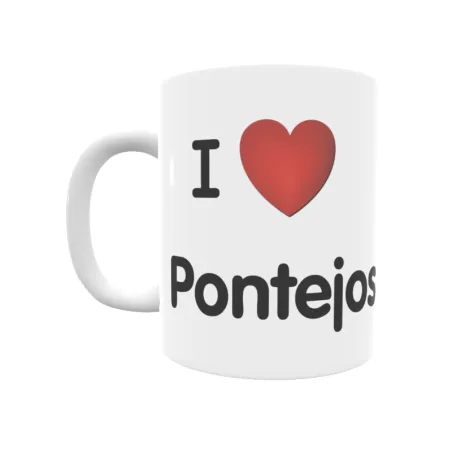 Taza - I ❤ Pontejos Regalo original y funcional. Taza personalizada de tu localidad.