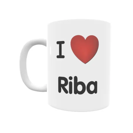 Taza - I ❤ Riba Regalo original y funcional. Taza personalizada de tu localidad.