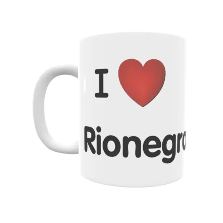 Taza - I ❤ Rionegro Regalo original y funcional. Taza personalizada de tu localidad.