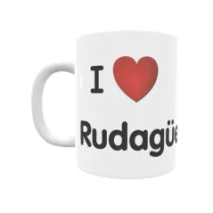 Taza - I ❤ Rudagüera Regalo original y funcional. Taza personalizada de tu localidad.