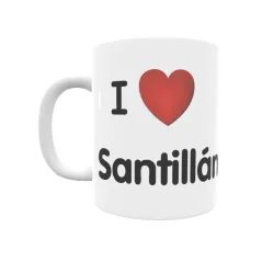 Taza - I ❤ Santillán Regalo original y funcional. Taza personalizada de tu localidad.