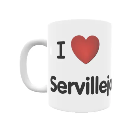 Taza - I ❤ Servillejas Regalo original y funcional. Taza personalizada de tu localidad.