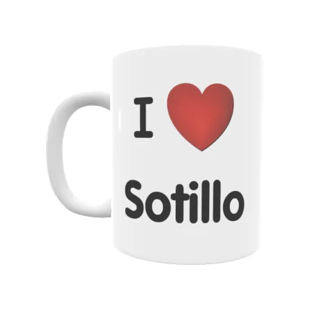 Taza - I ❤ Sotillo Regalo original y funcional. Taza personalizada de tu localidad.