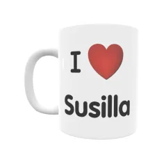 Taza - I ❤ Susilla Regalo original y funcional. Taza personalizada de tu localidad.