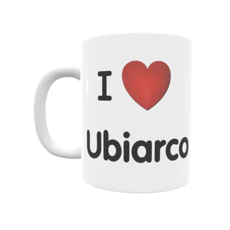 Taza - I ❤ Ubiarco Regalo original y funcional. Taza personalizada de tu localidad.