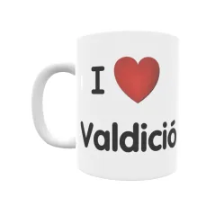 Taza - I ❤ Valdició Regalo original y funcional. Taza personalizada de tu localidad.