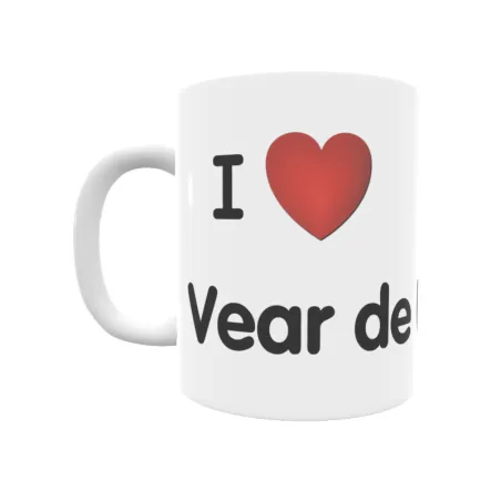 Taza - I ❤ Vear de Udalla Regalo original y funcional. Taza personalizada de tu localidad.