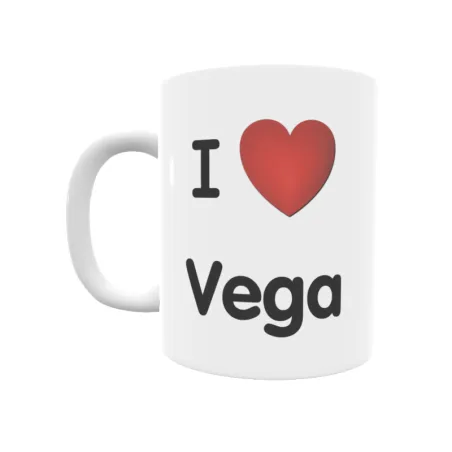 Taza - I ❤ Vega Regalo original y funcional. Taza personalizada de tu localidad.