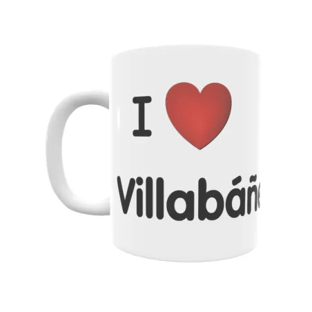 Taza - I ❤ Villabáñez Regalo original y funcional. Taza personalizada de tu localidad.