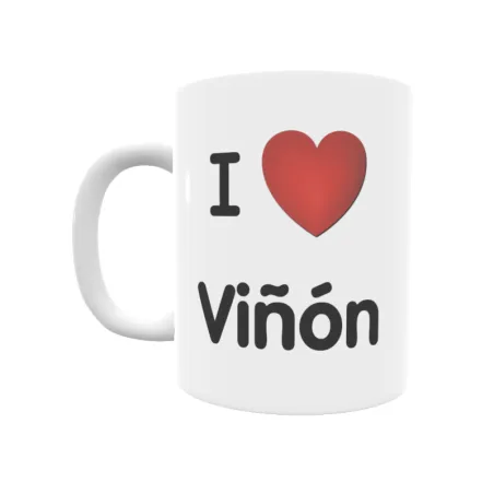 Taza - I ❤ Viñón Regalo original y funcional. Taza personalizada de tu localidad.