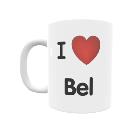 Taza - I ❤ Bel Regalo original y funcional. Taza personalizada de tu localidad.