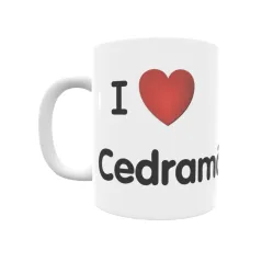 Taza - I ❤ Cedramán Regalo original y funcional. Taza personalizada de tu localidad.