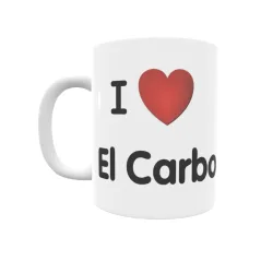 Taza - I ❤ El Carbo Regalo original y funcional. Taza personalizada de tu localidad.