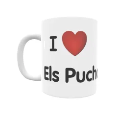 Taza - I ❤ Els Puchols de Dalt Regalo original y funcional. Taza personalizada de tu localidad.