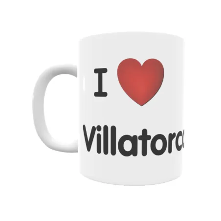 Taza - I ❤ Villatorcas Regalo original y funcional. Taza personalizada de tu localidad.