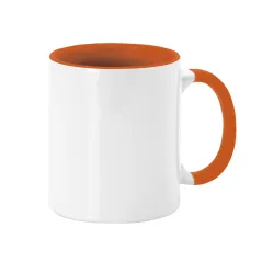 Taza naranja personalizada con tu foto o diseño. Descuentos automáticos.