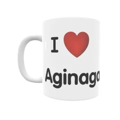 Taza - I ❤ Aginaga Regalo original y funcional. Taza personalizada de tu localidad.