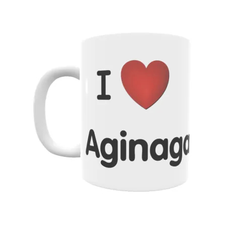 Taza - I ❤ Aginaga Regalo original y funcional. Taza personalizada de tu localidad.